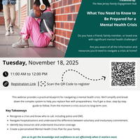 What You Need to Know to  Be Prepared for a  Mental Health Crisis